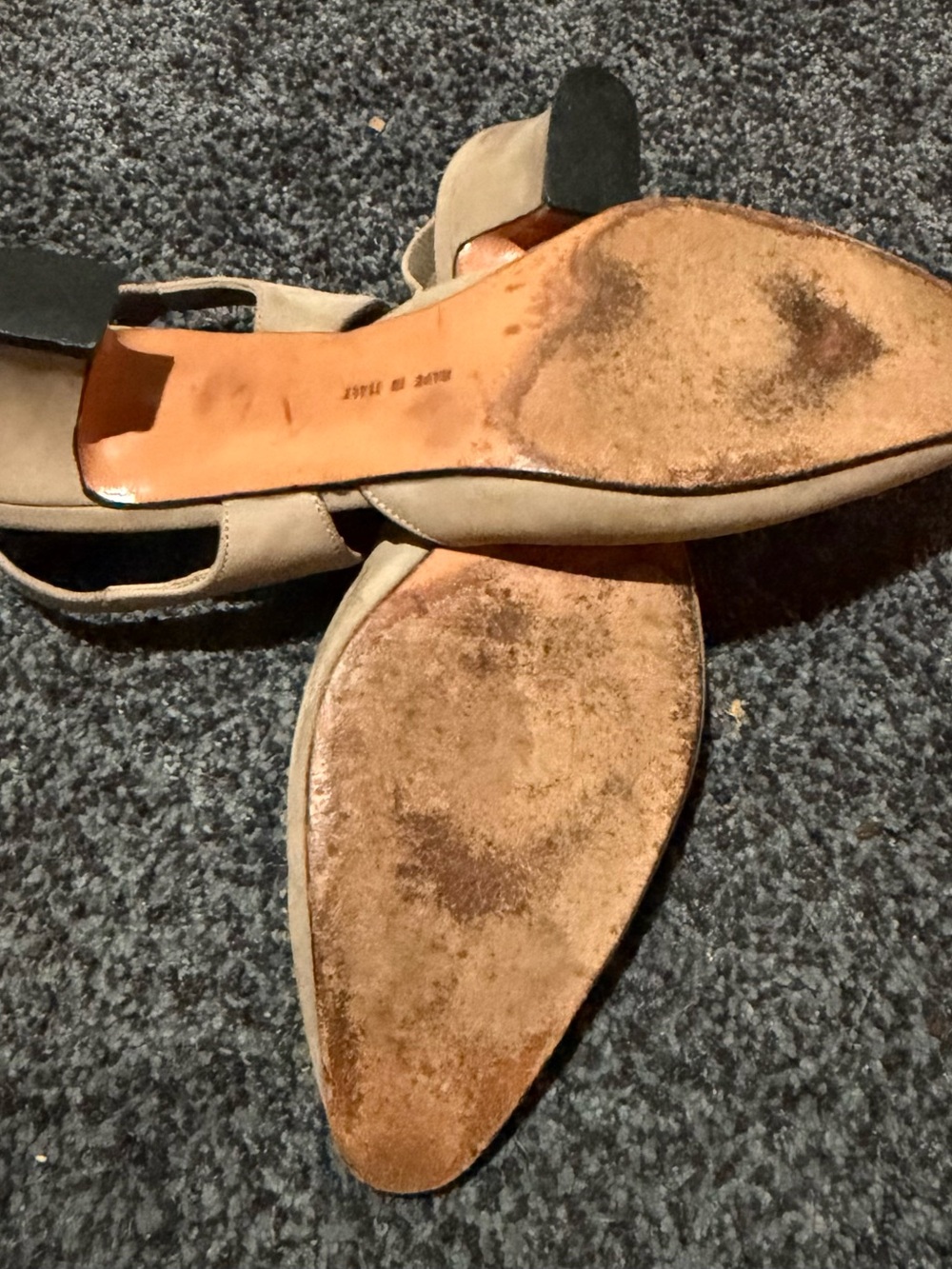 Ferragamo sz 8.5 narrow Suede sling back women’s shoes